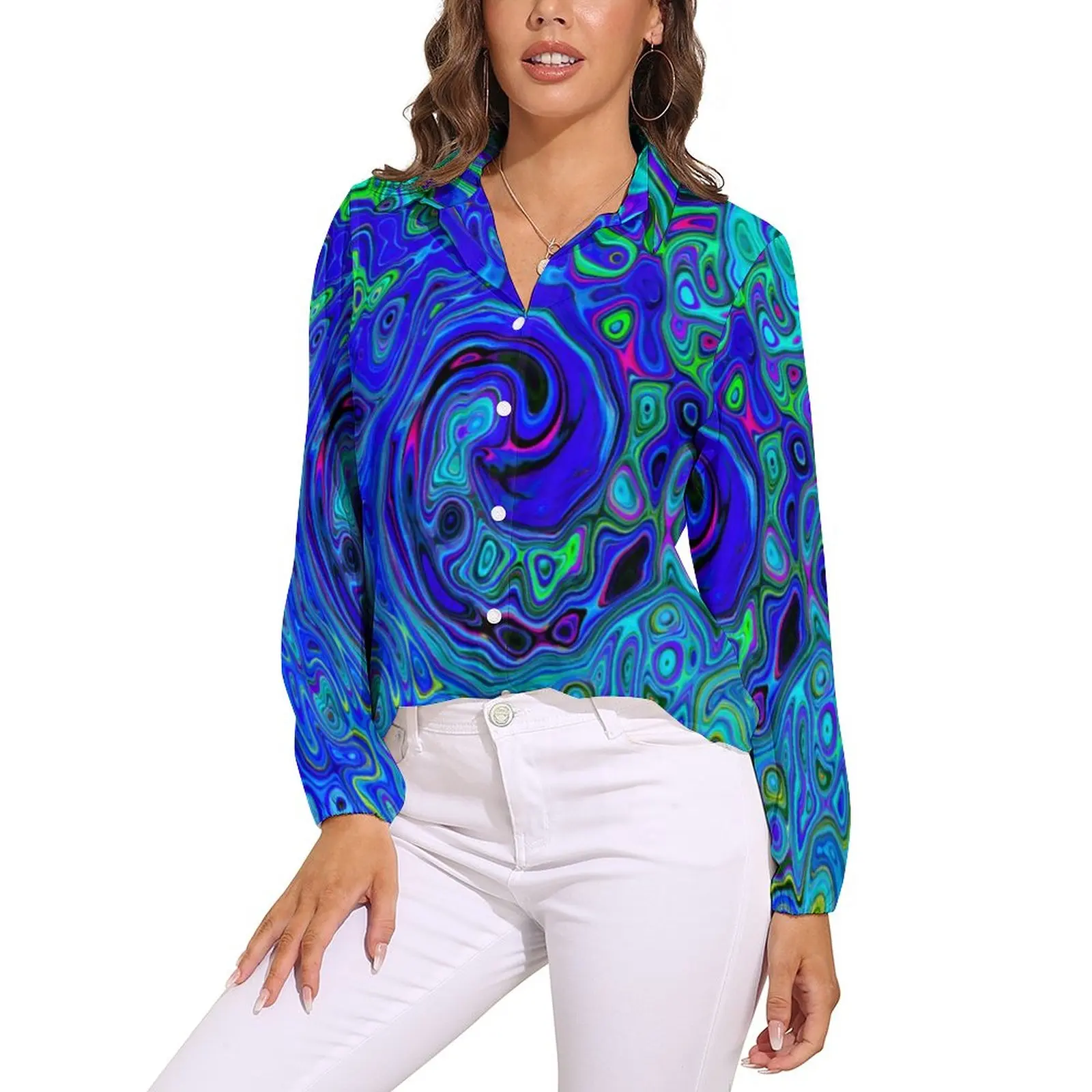Retro Liquid Blouse Blue Abstract Print Kawaii Printed Blouses Female Long Sleeve Korean Fashion Shirt Summer Oversized Clothes
Retro Liquid Blouse Blue Abstract Print Kawaii Printed Blouses Female Long Sleeve Korean Fashion Shirt Summer Oversized Clothes