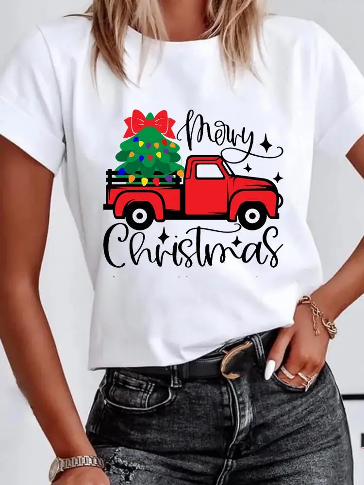 Women Cartoon Tree Truck 90s Style Clothing Merry Christmas Graphic T-shirt New Year Clothes Fashion Basic Tee Top Print T Shirt
Women Cartoon Tree Truck 90s Style Clothing Merry Christmas Graphic T-shirt New Year Clothes Fashion Basic Tee Top Print T Shirt