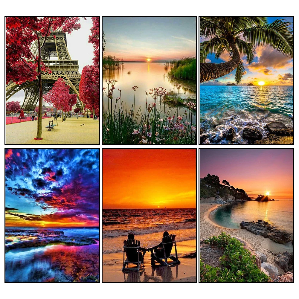 5D DIY Diamond Painting Landscape Sunset Sea Cross Stitch Kit Full Drill Embroidery Scenery Mosaic Art Picture of Rhinestones
5D DIY Diamond Painting Landscape Sunset Sea Cross Stitch Kit Full Drill Embroidery Scenery Mosaic Art Picture of Rhinestones