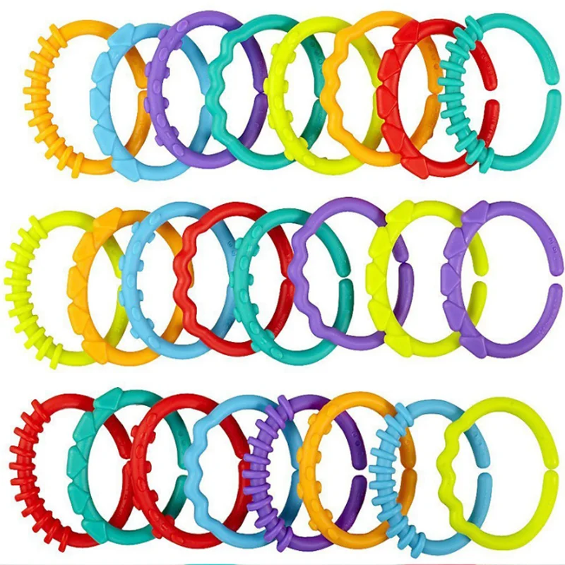8Pcs/Set Baby Teether Rattles Toy Ring Rubber Rainbow Ring Molars Rattle Safety Toys for Children Crib Bed Stroller Hanging Ring
8Pcs/Set Baby Teether Rattles Toy Ring Rubber Rainbow Ring Molars Rattle Safety Toys for Children Crib Bed Stroller Hanging Ring