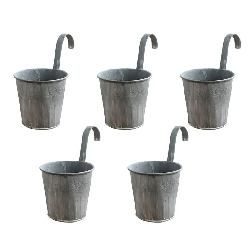 5pcs Iron Hanging Silk Flower Pots Balcony Hanging Bucket Simulation Flower Holders
5pcs Iron Hanging Silk Flower Pots Balcony Hanging Bucket Simulation Flower Holders