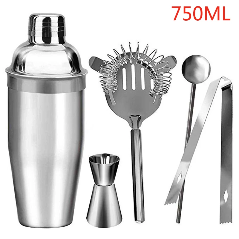 

Stainless Steel Cocktail Shaker Mixer Wine Martini Boston Shaker For Bartender Drink Party Bar Tools 550ML/750ML