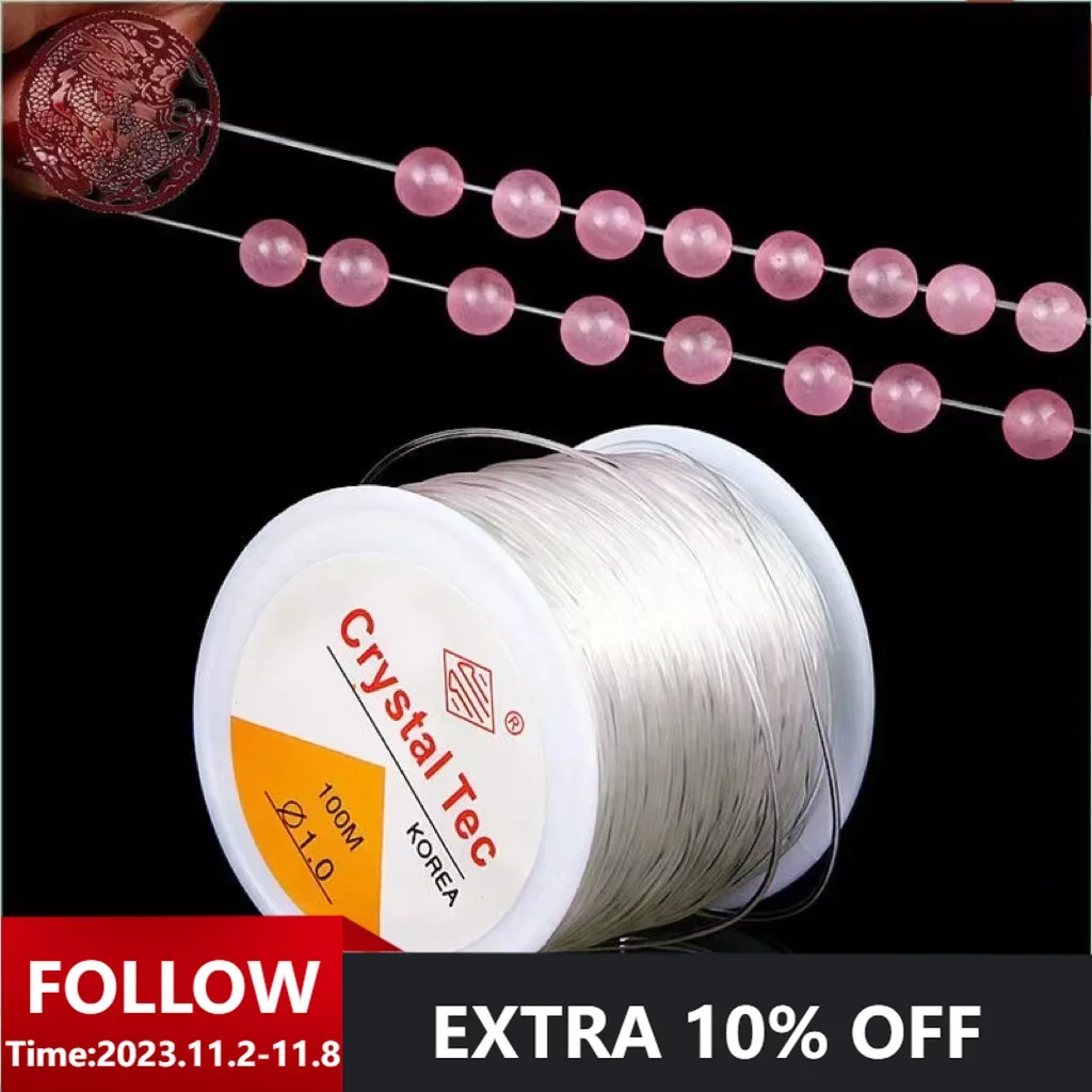 

0.4-1.0mm Elastic Cord Beading Thread Stretch String Fibre Crafting Line For Jewelry Making DIY Seed Beads Pony Beads Bracelets