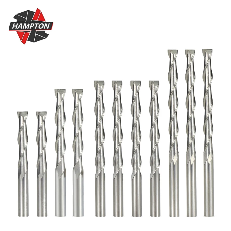 HAMPTON 6mm Shank Sprial Milling Cutter 2 Flute Flat End Mill CNC Router Bits Carbide Milling Tool for Woodworking
HAMPTON 6mm Shank Sprial Milling Cutter 2 Flute Flat End Mill CNC Router Bits Carbide Milling Tool for Woodworking
