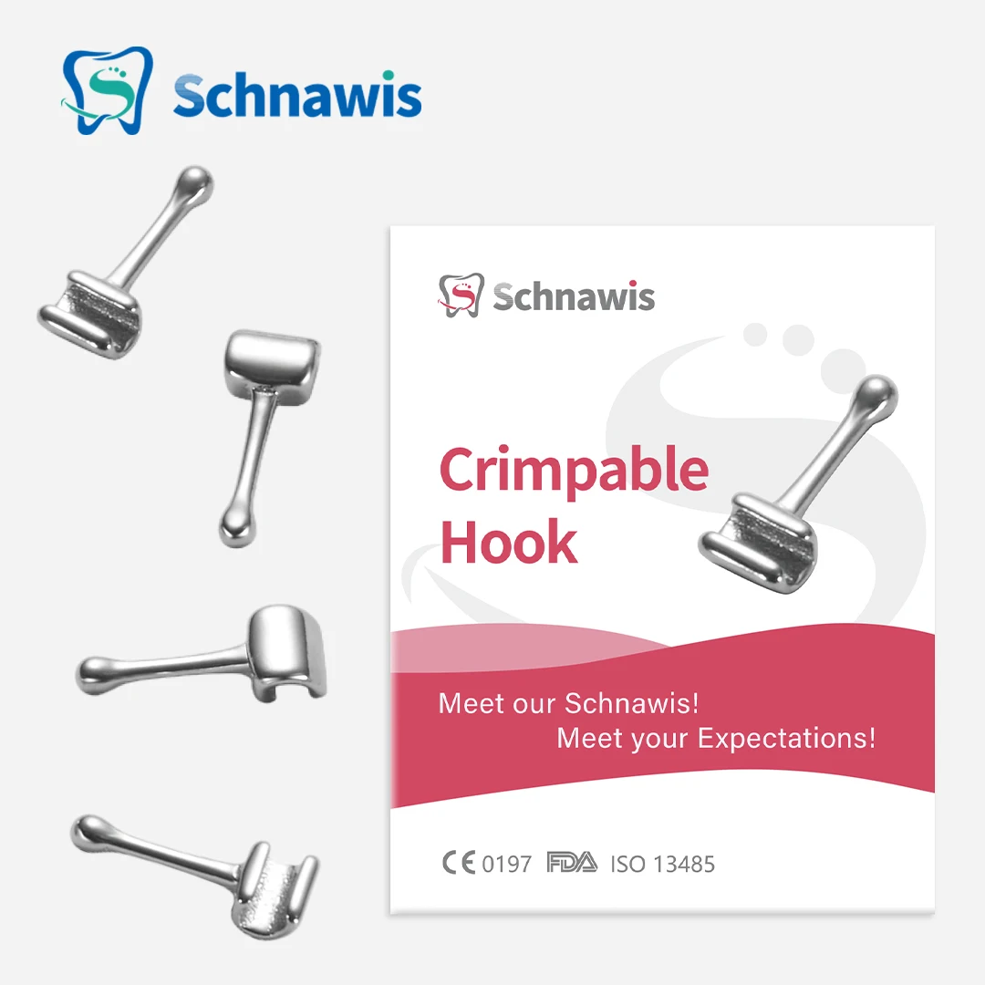 10Pcs/Pack Dental Orthodontic Crimpable Hooks With Buccal Tube Dental Brackets Removable/Activity Hook Fixed on ArchWires Brace
10Pcs/Pack Dental Orthodontic Crimpable Hooks With Buccal Tube Dental Brackets Removable/Activity Hook Fixed on ArchWires Brace