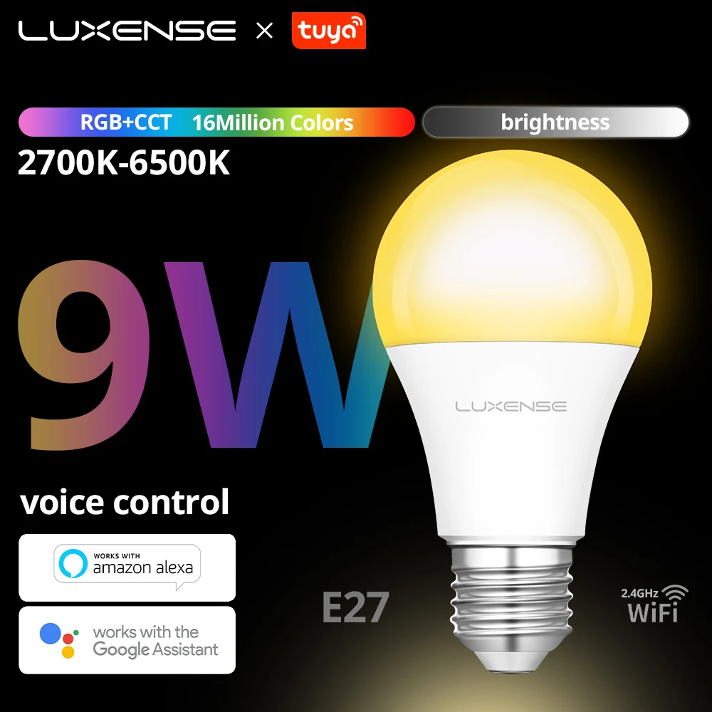 Умсветильник лампа E27 с Wi-Fi, 9 Вт, светодиодная лампа RGB, работает с Alexa/Google Home, 85-265 в, RGB + белый, с регулируемой яркостью, с функцией таймера, цвет...
Умсветильник лампа E27 с Wi-Fi, 9 Вт, светодиодная лампа RGB, работает с Alexa/Google Home, 85-265 в, RGB + белый, с регулируемой яркостью, с функцией таймера, цвет...