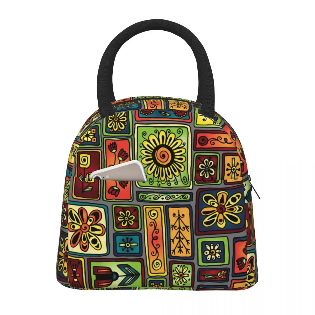 Doodle Flowers Leaves Hearts Lunch Bag Portable Insulated Oxford Cooler Thermal Picnic Tote for Women Children
Doodle Flowers Leaves Hearts Lunch Bag Portable Insulated Oxford Cooler Thermal Picnic Tote for Women Children