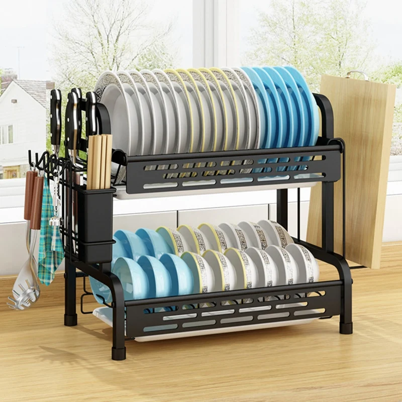 2 Tier Draining Board Rack With Drip Tray Stainless Dish Drying Rack Kitchen Plate Drying Rack Kitchen Accessories
2 Tier Draining Board Rack With Drip Tray Stainless Dish Drying Rack Kitchen Plate Drying Rack Kitchen Accessories