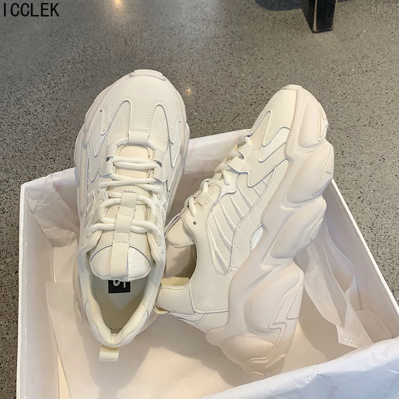 Women's Chunky Sneakers Thick Bottom Platform Vulcanize Shoes Fashion Breathable Casual Training Shoes Woman Female
Women's Chunky Sneakers Thick Bottom Platform Vulcanize Shoes Fashion Breathable Casual Training Shoes Woman Female