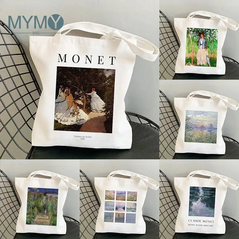 Monet Collage Printed Tote Bag Women Shopping Bags Kawaii Harajuku Canvas Grocery Shoulder Bags Reusable Girls Eco Handbags
Monet Collage Printed Tote Bag Women Shopping Bags Kawaii Harajuku Canvas Grocery Shoulder Bags Reusable Girls Eco Handbags