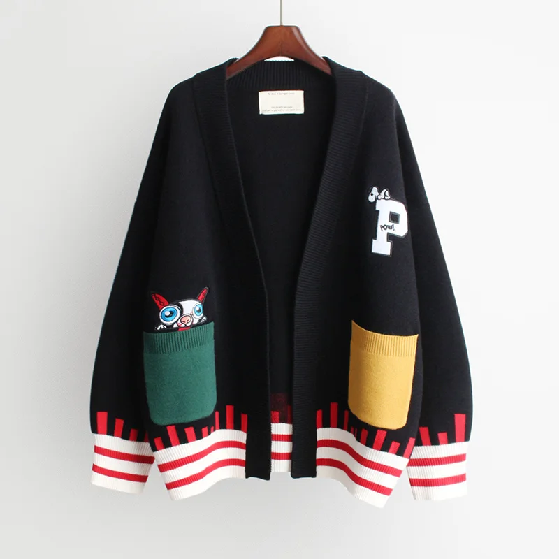 Autumn New Korean Style V-neck Embroidery Sweater Coat Cardigan Women's Short Spring and Autumn Loose Sweater Top
Autumn New Korean Style V-neck Embroidery Sweater Coat Cardigan Women's Short Spring and Autumn Loose Sweater Top