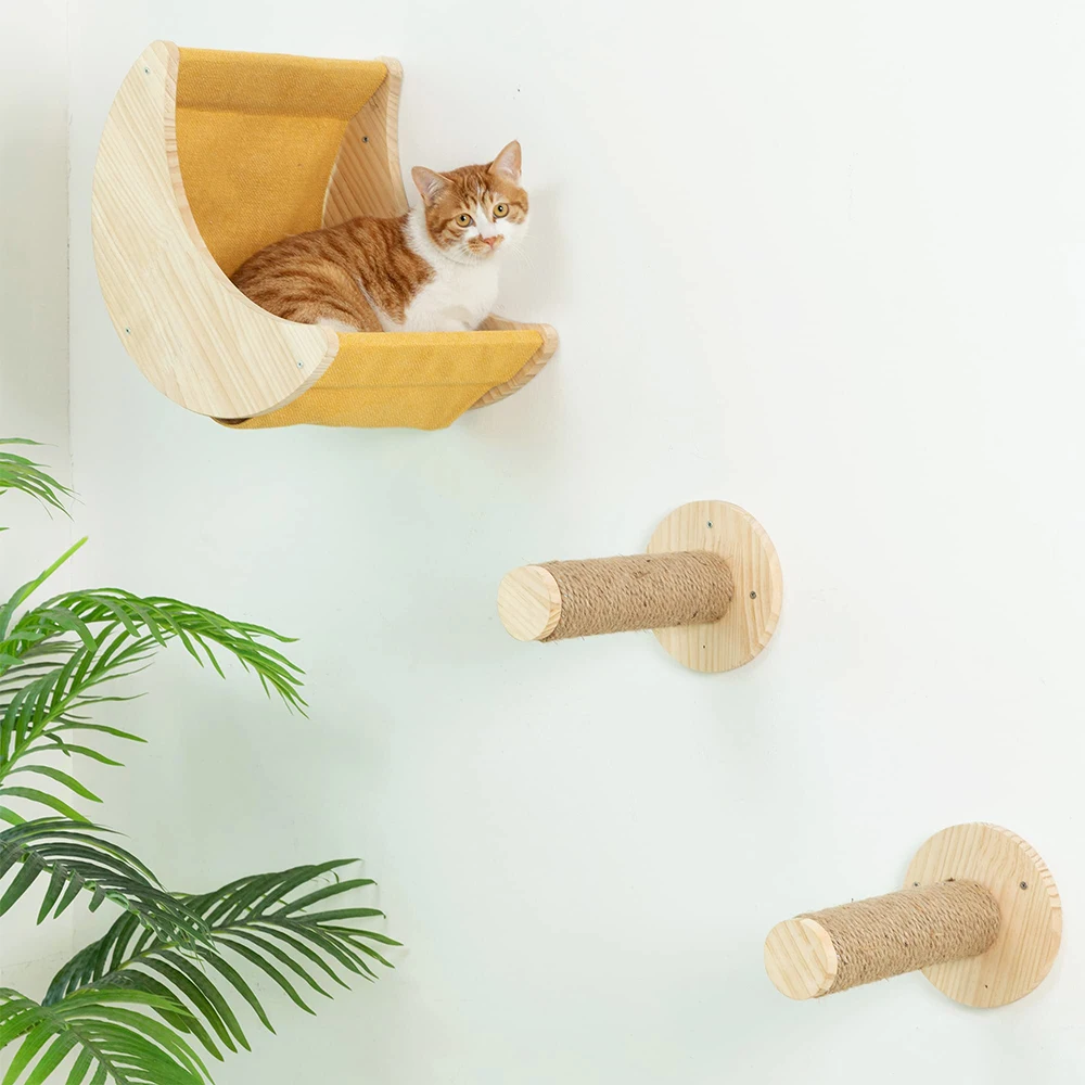 Cat Wall Shelves And Perches Moon Shaped Climbing Posts Cat Hammock Shelf For Activity Indoor Cats Wall Furniture For Sleeping
Cat Wall Shelves And Perches Moon Shaped Climbing Posts Cat Hammock Shelf For Activity Indoor Cats Wall Furniture For Sleeping