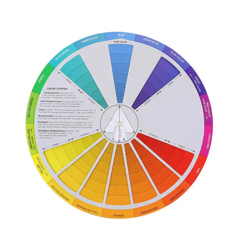 Pigment Color Wheel Tattoo Color Wheel Mixing Guide Tattoo Accessory 23cm Diameter Circle Rotates Tattoo Pigment Paper Card
Pigment Color Wheel Tattoo Color Wheel Mixing Guide Tattoo Accessory 23cm Diameter Circle Rotates Tattoo Pigment Paper Card