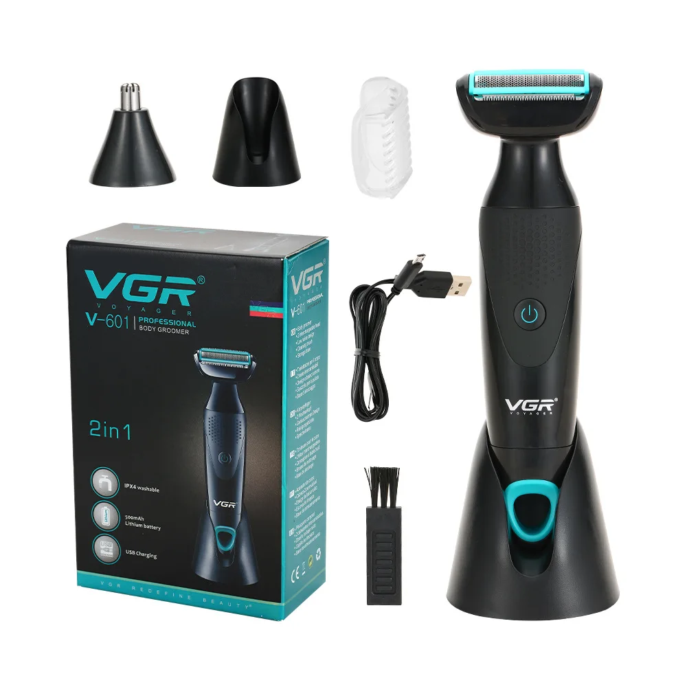 Триммер для волос VGR V601 2 в 1, Мужская бритва с зарядкой от USB, триммер для бороды, водонепроницаемый носовой органайзер для волос
Триммер для волос VGR V601 2 в 1, Мужская бритва с зарядкой от USB, триммер для бороды, водонепроницаемый носовой органайзер для волос