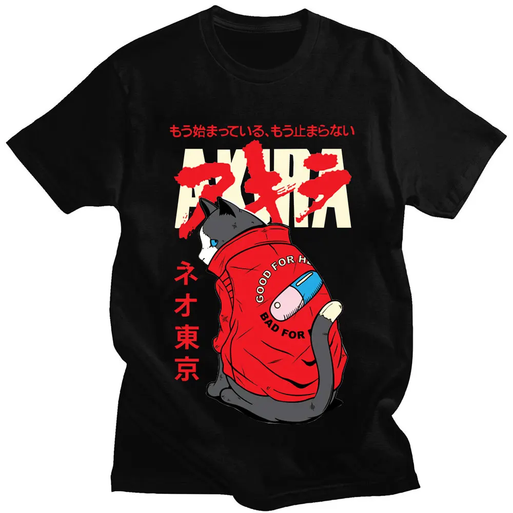 Anime Akira Cat Kaneda Shotaro T-shirt Men Woman Fashion Casual Short Sleeve T-shirts Streetwear Hip Hop Cotton Harajuku T shirt
Anime Akira Cat Kaneda Shotaro T-shirt Men Woman Fashion Casual Short Sleeve T-shirts Streetwear Hip Hop Cotton Harajuku T shirt