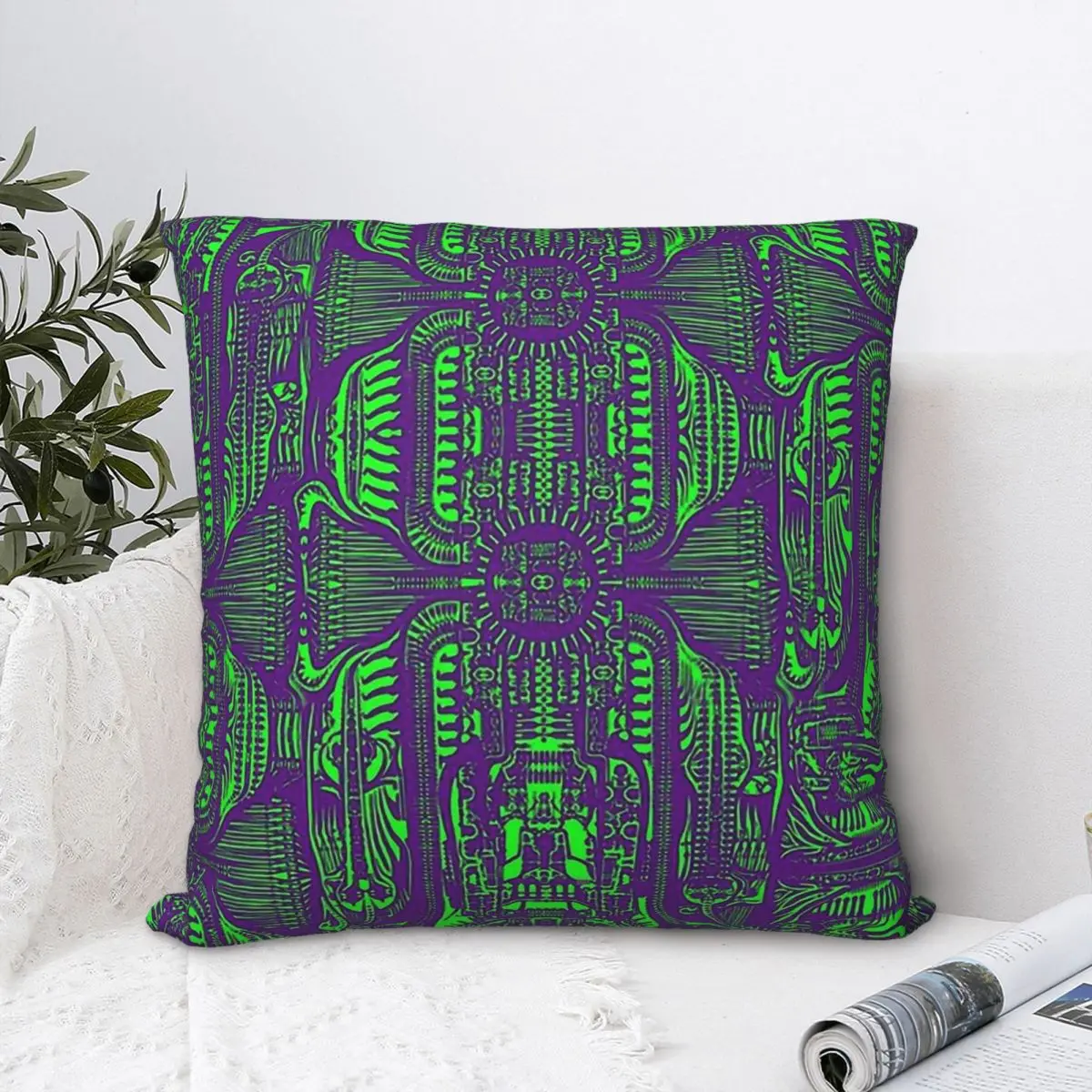 Purple Green Giger Biomech Pattern Hug Pillowcase Assorted Backpack Cushion Livingroom DIY Printed Car Throw Pillow Case Decor
Purple Green Giger Biomech Pattern Hug Pillowcase Assorted Backpack Cushion Livingroom DIY Printed Car Throw Pillow Case Decor
