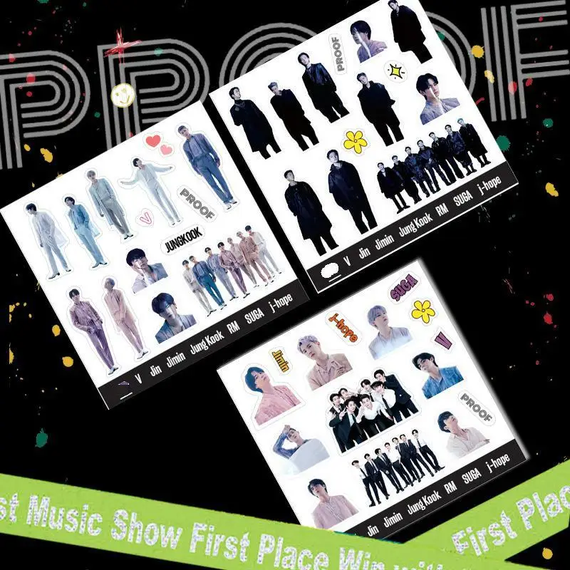 KPOP bangtan boys New Album Proof Stickers Beautiful Stickers Decorative Stationery Textbook Stickers Diary Album Stickers Gifts
KPOP bangtan boys New Album Proof Stickers Beautiful Stickers Decorative Stationery Textbook Stickers Diary Album Stickers Gifts