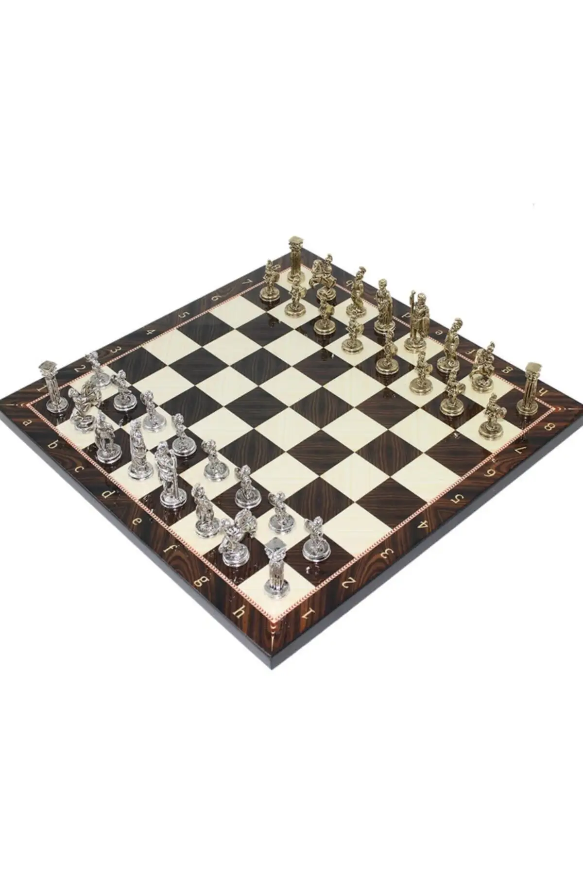 Metal Roman Chess set And Walnut Checker Board (30x30 Cm.) Şah height 5 cm
Metal Roman Chess set And Walnut Checker Board (30x30 Cm.) Şah height 5 cm