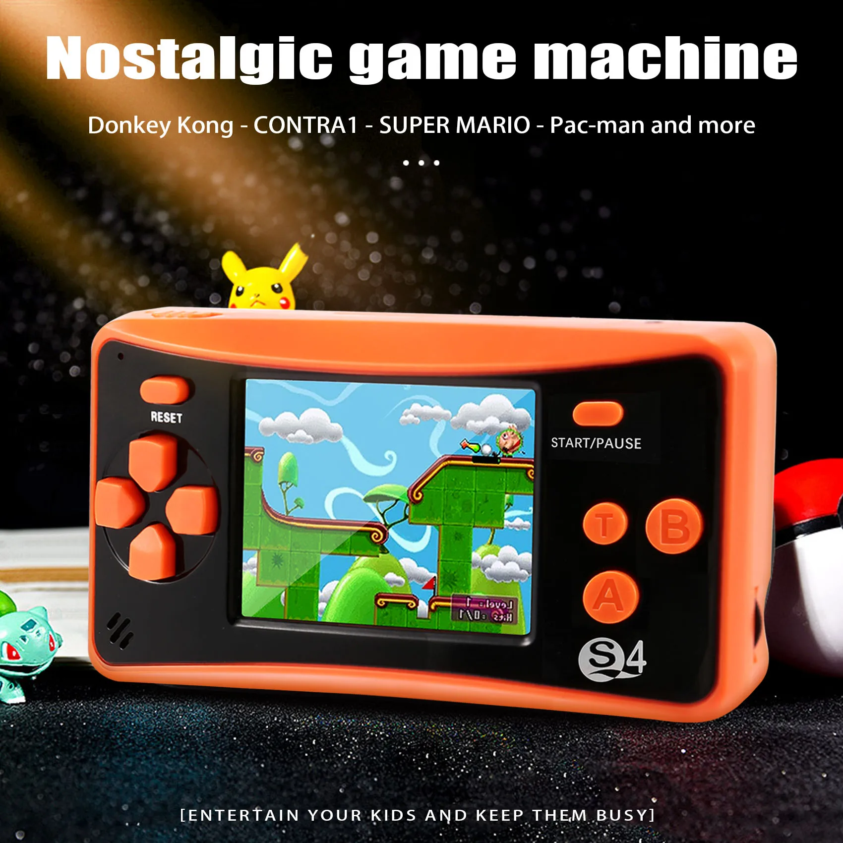 Portable Handheld Game Console for Children, Arcade System Game Consoles Video Game Player Great Birthday Gift Orange
Portable Handheld Game Console for Children, Arcade System Game Consoles Video Game Player Great Birthday Gift Orange