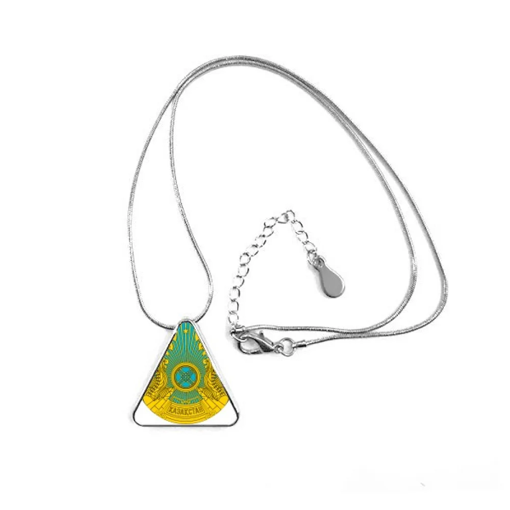 Kazakhstan Asia National Emblem Triangle Shape Pendant Necklace Jewelry With Chain Decoration
Kazakhstan Asia National Emblem Triangle Shape Pendant Necklace Jewelry With Chain Decoration