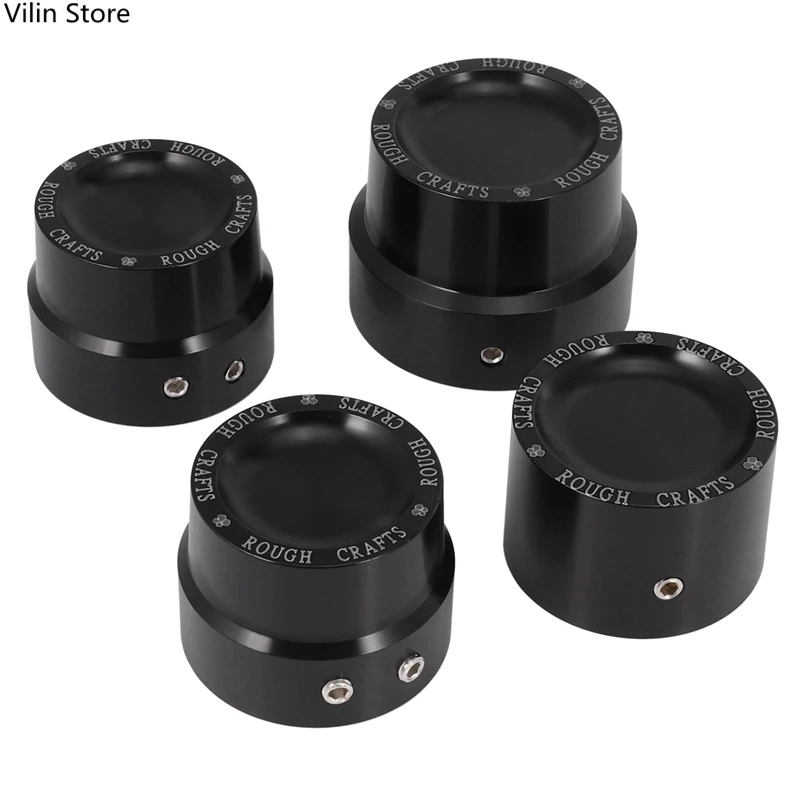 4 Pcs Black Aluminum Rough Craft Carving Front & Rear Axle Nut Covers Caps Fit for Sportster XL883 XL1200 Dyna Touring V-
4 Pcs Black Aluminum Rough Craft Carving Front & Rear Axle Nut Covers Caps Fit for Sportster XL883 XL1200 Dyna Touring V-