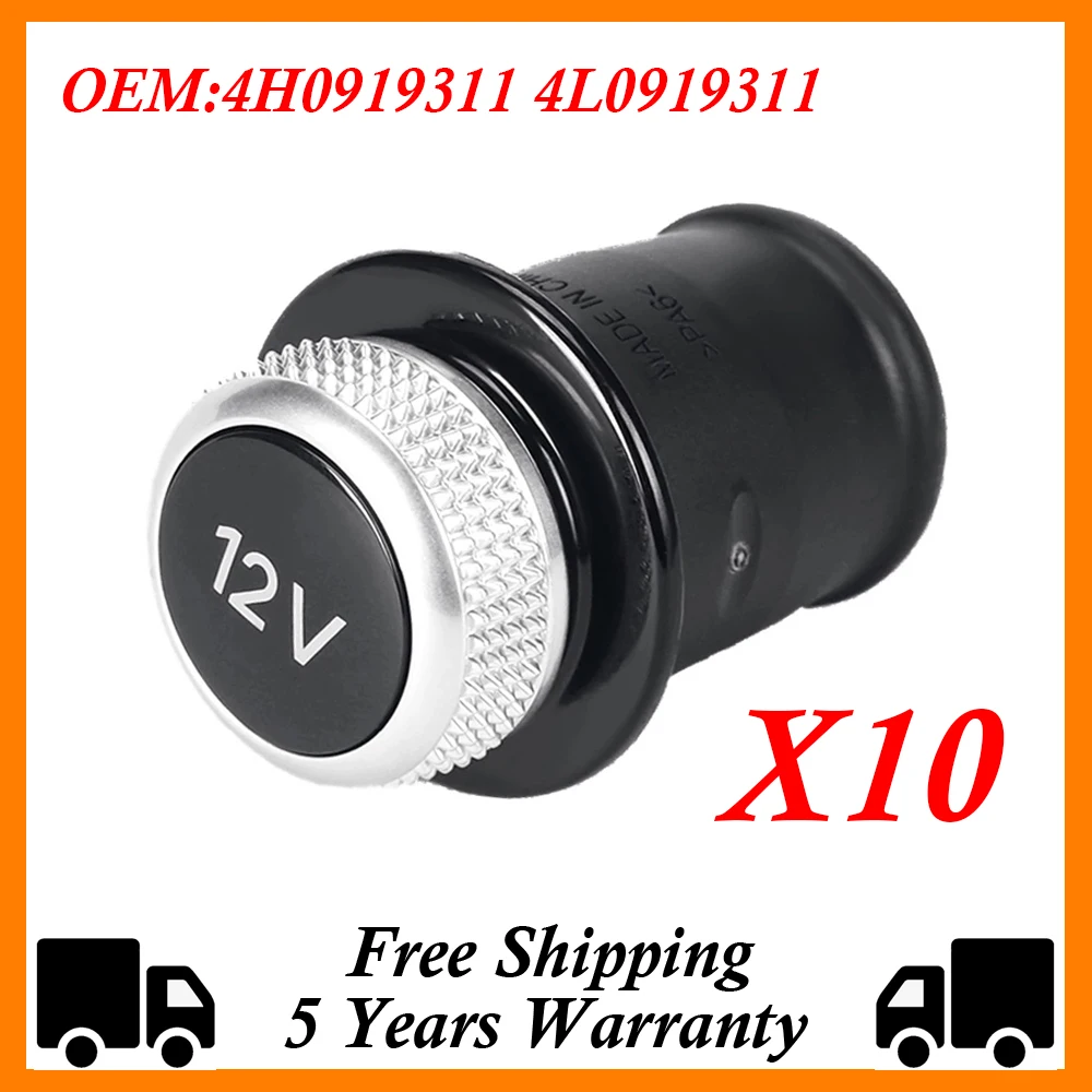 10Pcs Car Cigarette Lighter Cover Chrome Plated Cigarette Lighter Plug For Audi A3 A4 A5 A6L Q3 Q5 RS7 4H0919311 4L0919311 12V
10Pcs Car Cigarette Lighter Cover Chrome Plated Cigarette Lighter Plug For Audi A3 A4 A5 A6L Q3 Q5 RS7 4H0919311 4L0919311 12V