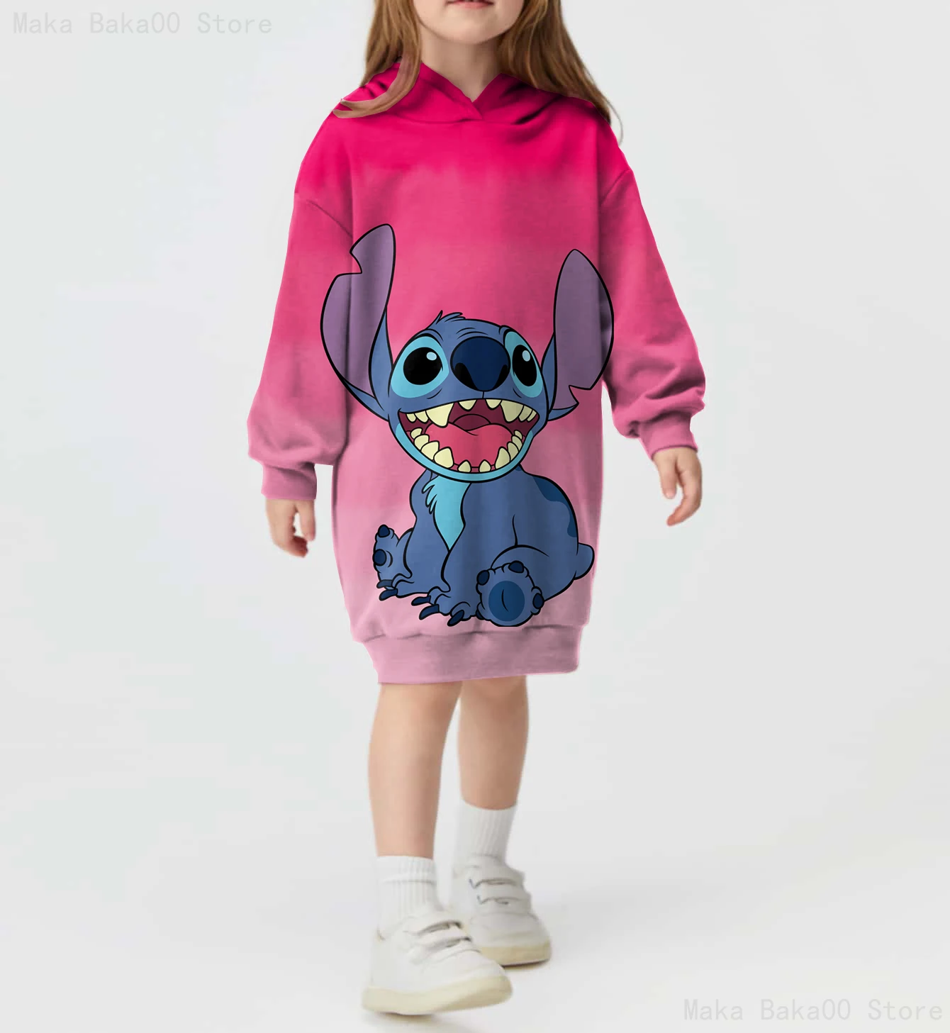 Повседневное Спортивное платье-свитер с капюшоном и принтом «Disney Stitch»
Повседневное Спортивное платье-свитер с капюшоном и принтом «Disney Stitch»