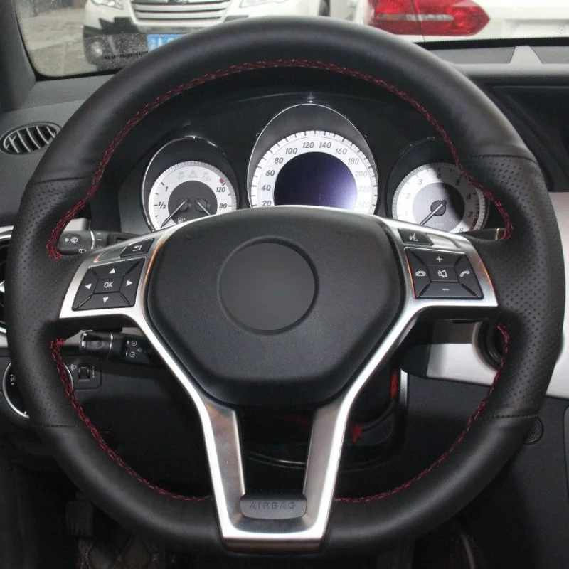 Black Synthetic Leather Car Steering Wheel Cover for Mercedes-Benz A-Class 2013-2015 CLA-Class 2013 2014 C-Class 2013 2014
Black Synthetic Leather Car Steering Wheel Cover for Mercedes-Benz A-Class 2013-2015 CLA-Class 2013 2014 C-Class 2013 2014