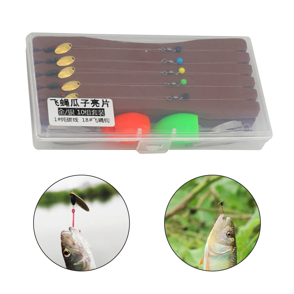 10pcs Hook/Set Ready Tied Flies Set Spinner Spoon/Thrower Pin For Trout Fishing Artificial Bait Fishing Tackle Accessories
10pcs Hook/Set Ready Tied Flies Set Spinner Spoon/Thrower Pin For Trout Fishing Artificial Bait Fishing Tackle Accessories
