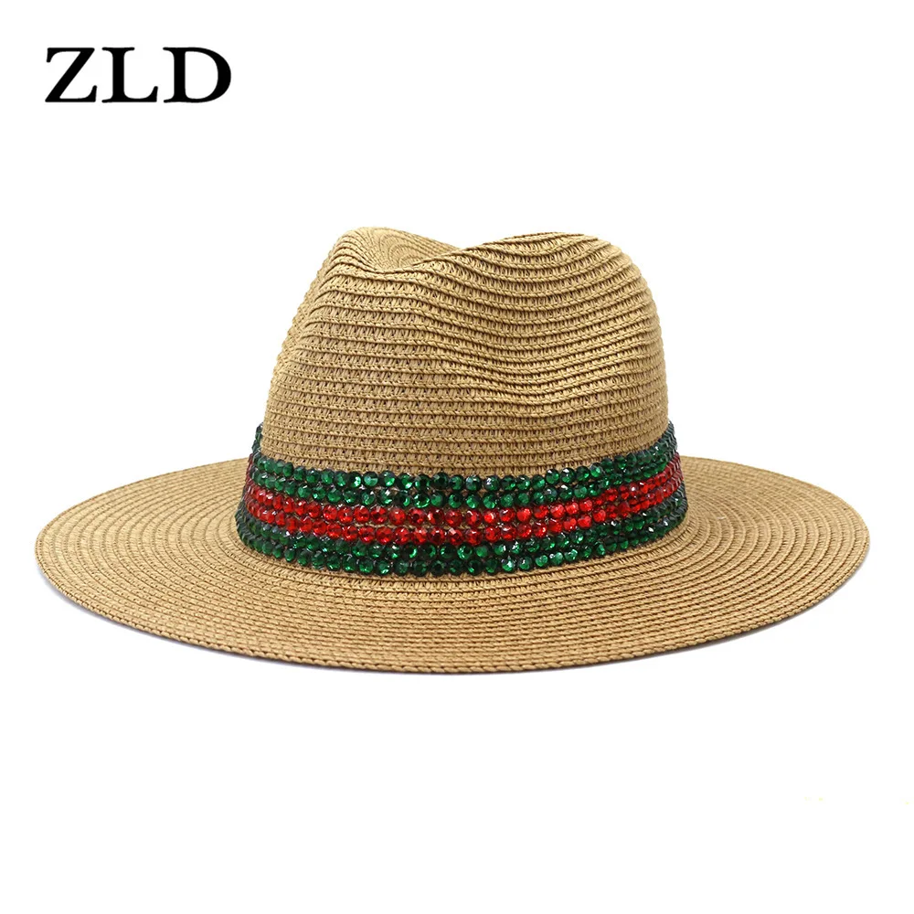 ZLD Spring Summer Women Bling Rhinestone Bucket Hat Men's Cap Simple Wide Brim Panama with Full Diamond Adjustable Jazz Hats
ZLD Spring Summer Women Bling Rhinestone Bucket Hat Men's Cap Simple Wide Brim Panama with Full Diamond Adjustable Jazz Hats