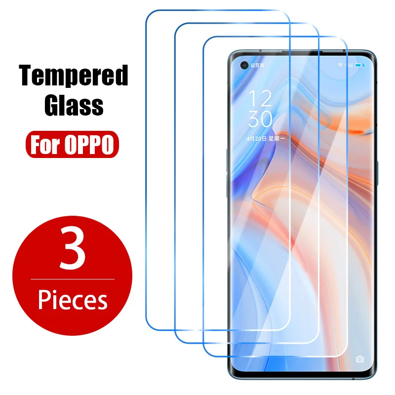 

3 шт. Защитное стекло для экрана для OPPO A91 A74 A72 A73 5G A92 A5 A9 2020 Защитное стекло для OPPO A53 A52 A54 A55 Reno7 A74 стекло