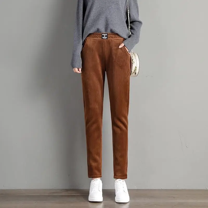 Cashmere Pants Women's Autumn Winter Solid Color Corduroy Thickened Cashmere High Waist Casual Harun Pants Office Lady Korean
Cashmere Pants Women's Autumn Winter Solid Color Corduroy Thickened Cashmere High Waist Casual Harun Pants Office Lady Korean
