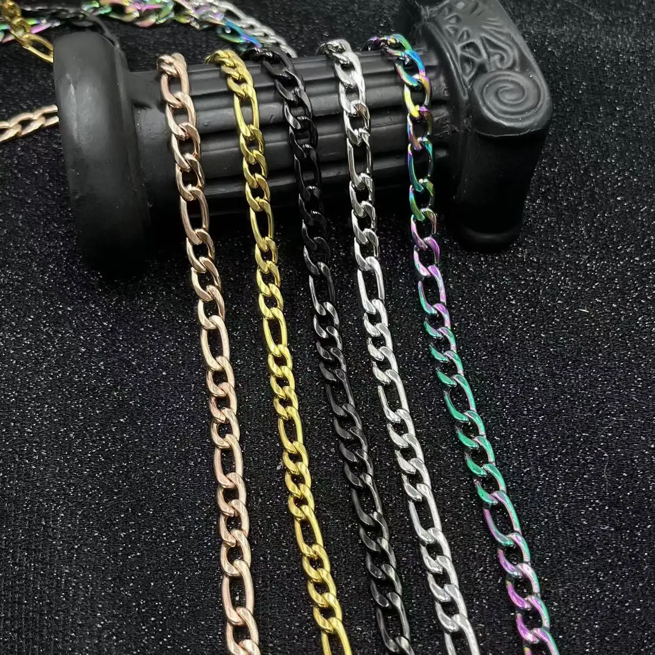 3/4/5/6MM Figaro necklace 3 1NK stainless steel vacuum vapor plating steel/gold/black/Rose Gold/color necklace
3/4/5/6MM Figaro necklace 3 1NK stainless steel vacuum vapor plating steel/gold/black/Rose Gold/color necklace