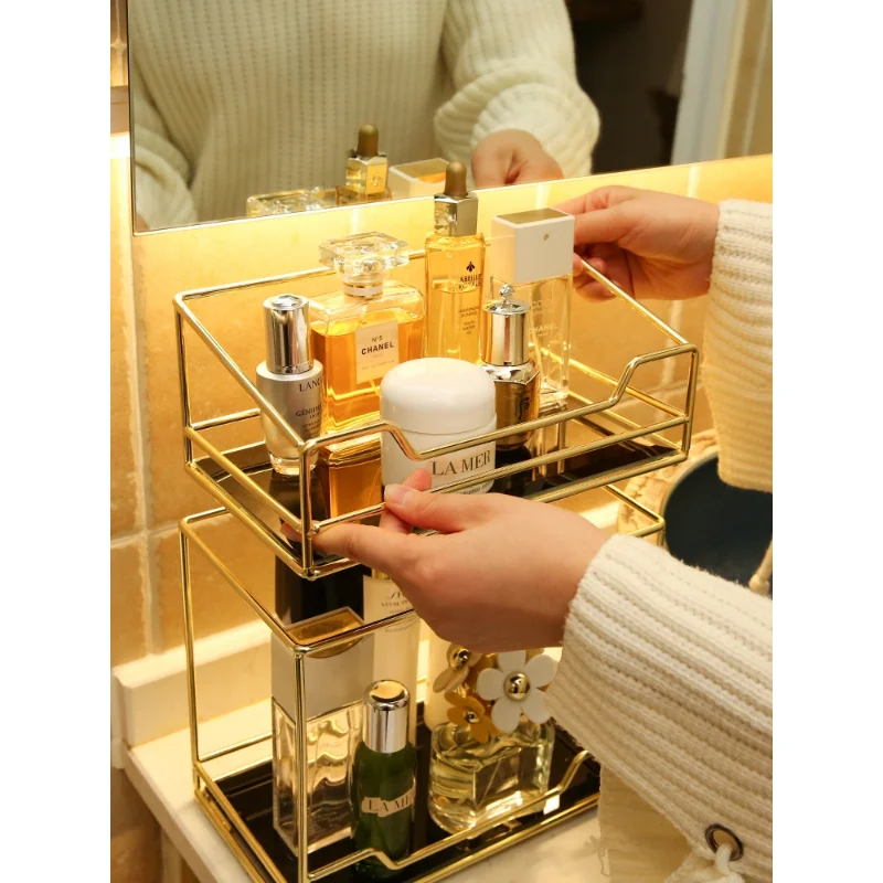 Nordic Cosmetic Desktop Storage Tray Rotating Makeup Storage Shelf Bathroom Dressing Table Organizer Perfume Finishing Rack
Nordic Cosmetic Desktop Storage Tray Rotating Makeup Storage Shelf Bathroom Dressing Table Organizer Perfume Finishing Rack