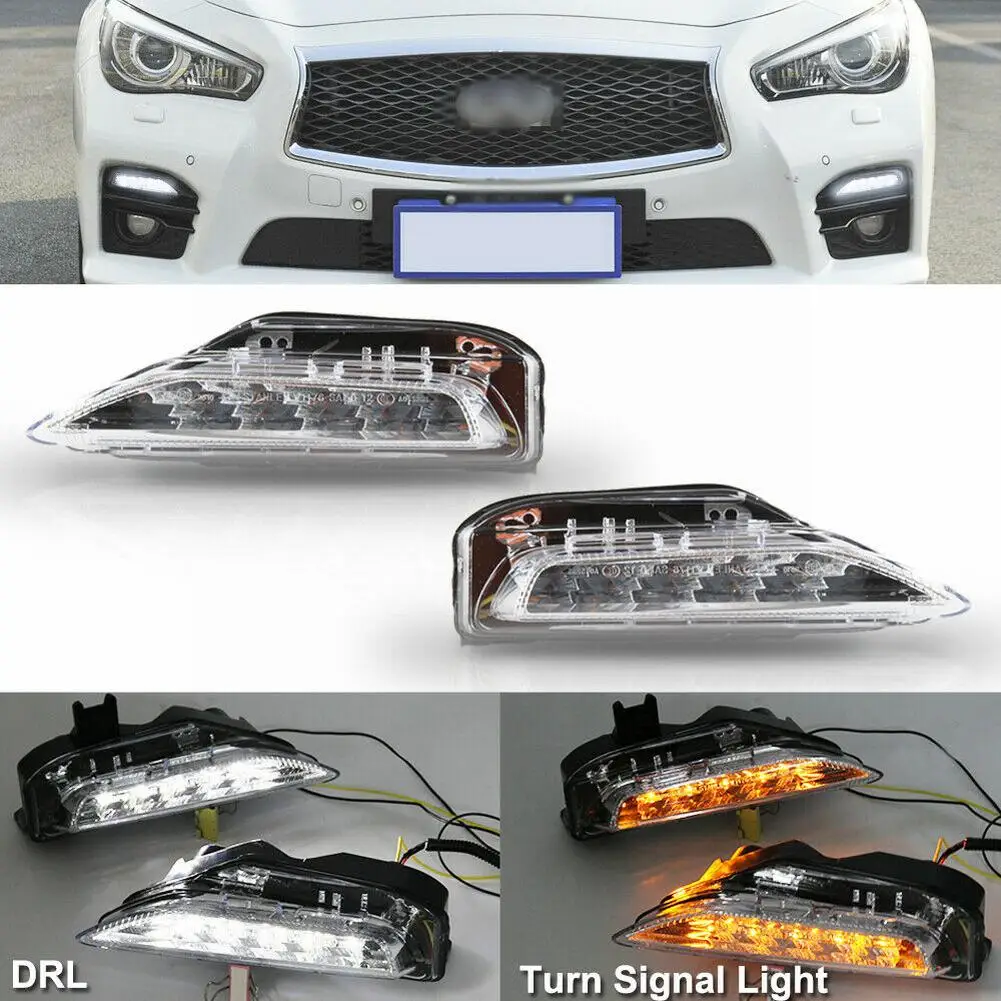 2pcs Fog Turn Signal Light Sequential LED Lamp For Infiniti Q50 Q50S Sport 2014-2020 Flowing Signal Lights DRL Day Running Light
2pcs Fog Turn Signal Light Sequential LED Lamp For Infiniti Q50 Q50S Sport 2014-2020 Flowing Signal Lights DRL Day Running Light