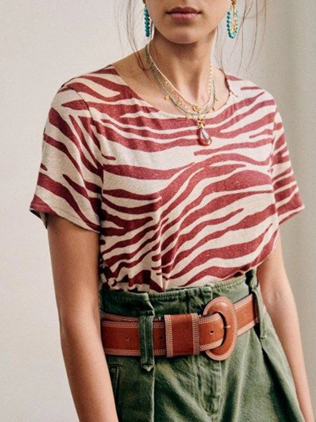 Zebra Printed Linen T-Shirts for Women 2023 Summer Clothes Short Sleeve Casual Tee Shirt Female Fashion Tees Tops T Shirt
Zebra Printed Linen T-Shirts for Women 2023 Summer Clothes Short Sleeve Casual Tee Shirt Female Fashion Tees Tops T Shirt