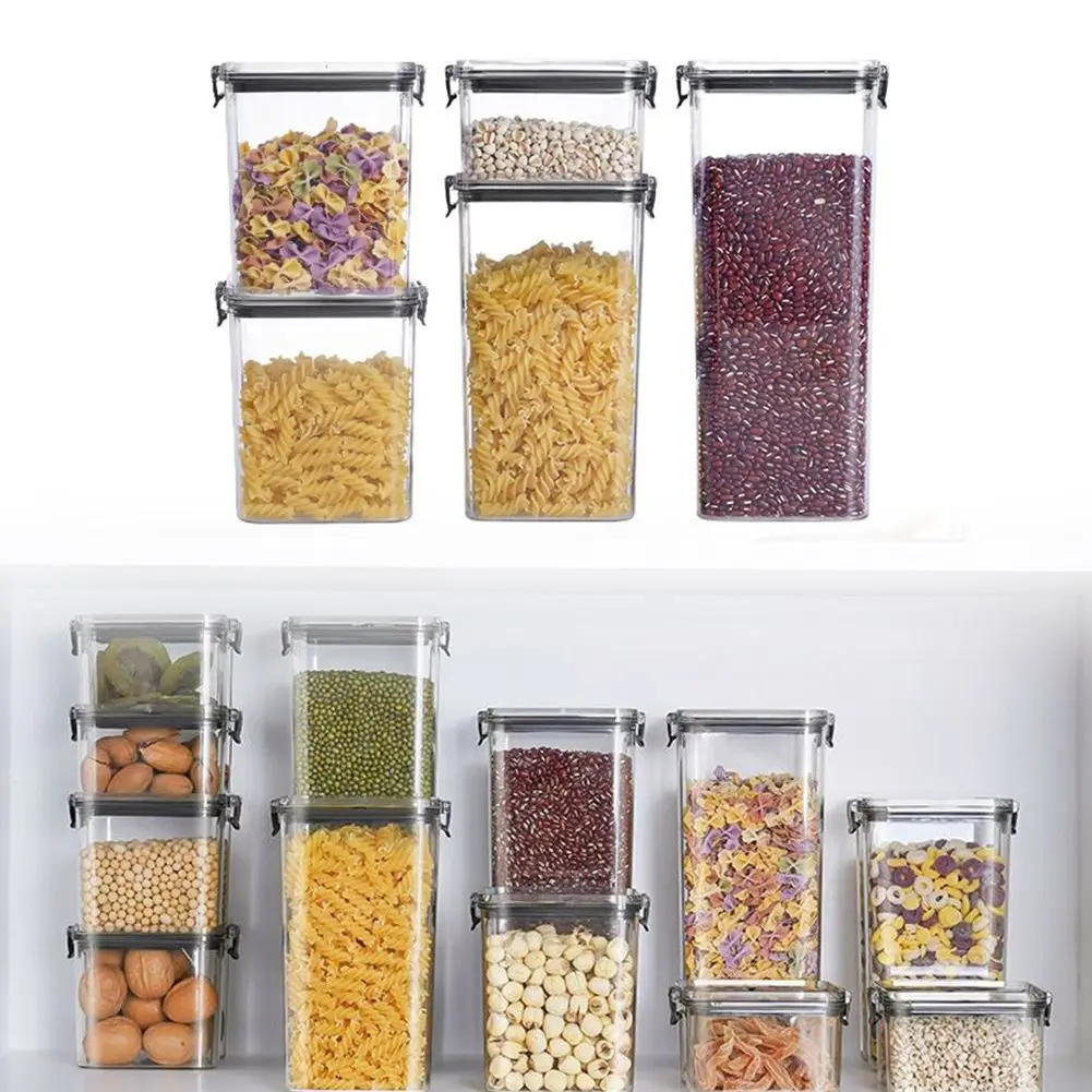 Food Storage Container Plastic Kitchen Refrigerator Noodle Box Multigrain Storage Tank Transparent Sealed Cans Herb Tea Plastic
Food Storage Container Plastic Kitchen Refrigerator Noodle Box Multigrain Storage Tank Transparent Sealed Cans Herb Tea Plastic
