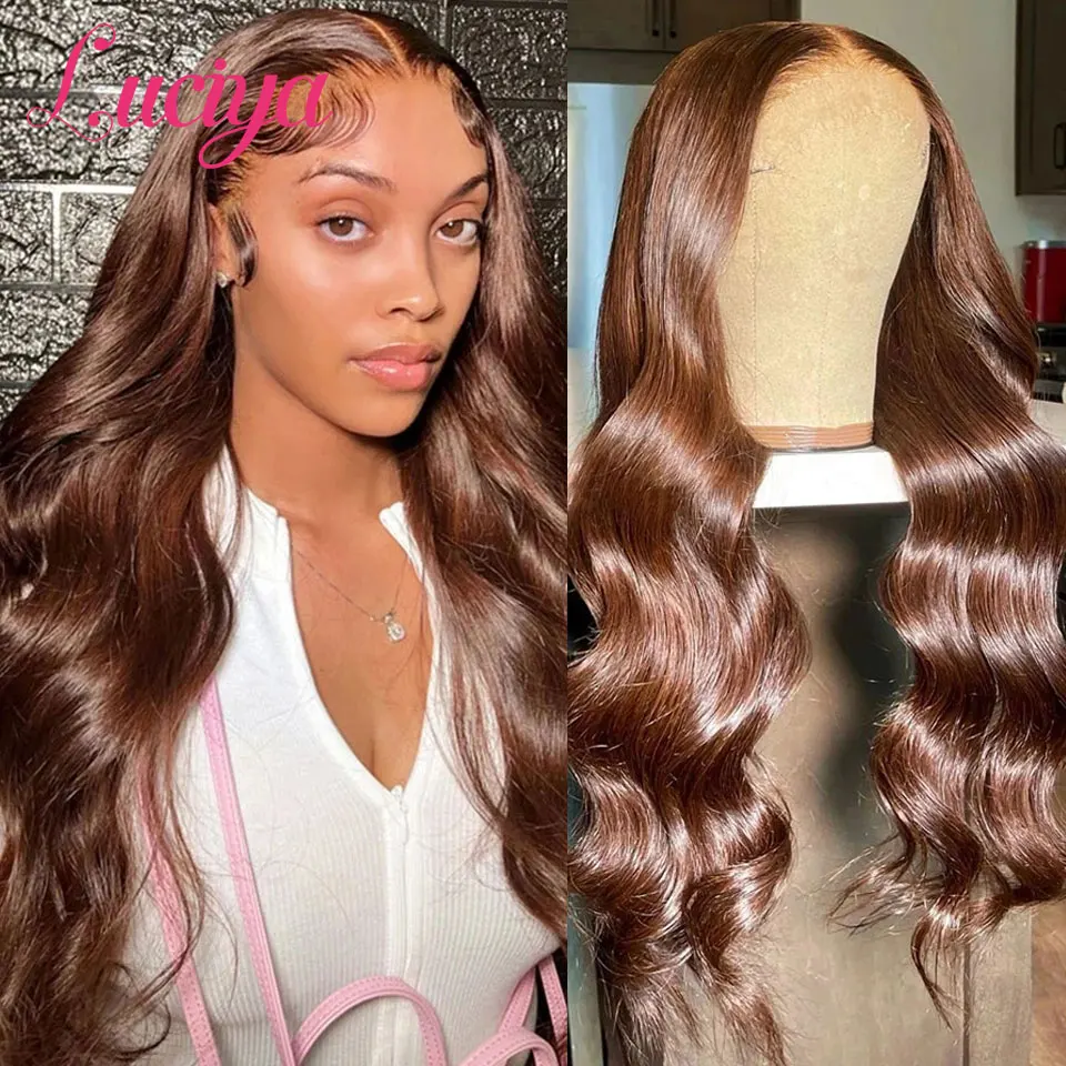 Body Wave 13x4/13x6 Lace Front Wigs #4 Brown Colored 360 HD Lace Frontal Human Hair Wigs Preplucked Transparent Lace Closure Wig
Body Wave 13x4/13x6 Lace Front Wigs #4 Brown Colored 360 HD Lace Frontal Human Hair Wigs Preplucked Transparent Lace Closure Wig