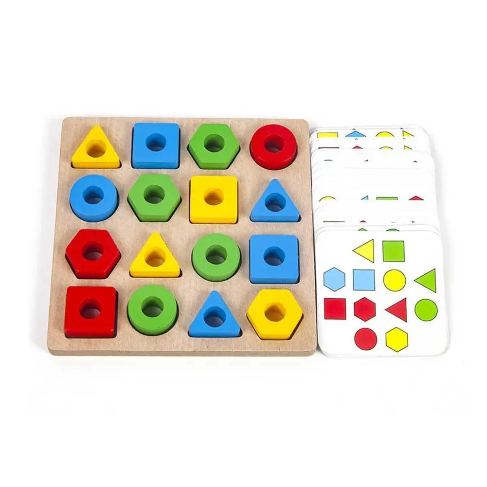 Thinking Puzzles For Kids Wooden Geometric Shape Matching Color Logical Sensory Toy Parent-child Interactive Game Toy
Thinking Puzzles For Kids Wooden Geometric Shape Matching Color Logical Sensory Toy Parent-child Interactive Game Toy