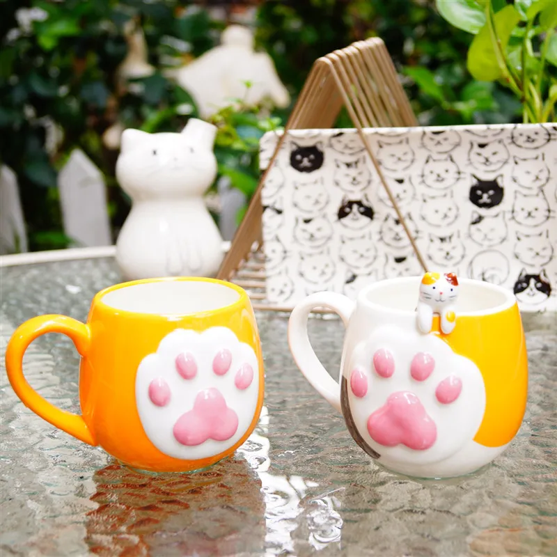 Cat Claw Ceramic Mug Cute Meat Dudu Soft Cute Cure Three Flower Cat Meat Ball Water Cup Coffee Cup Drink
Cat Claw Ceramic Mug Cute Meat Dudu Soft Cute Cure Three Flower Cat Meat Ball Water Cup Coffee Cup Drink