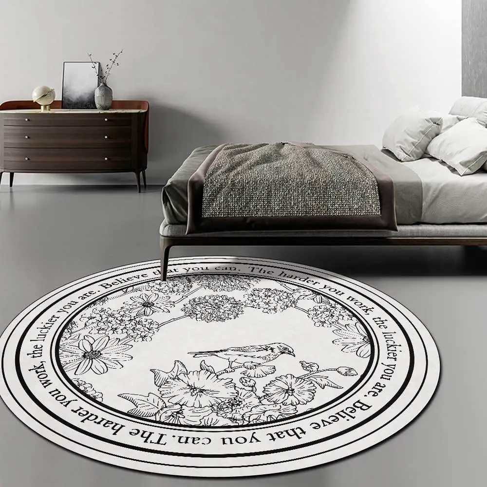 Nordic Round Carpet Non-Slip Flowers Birds Leopards Comfortable Rugs Bedroom Washable Floor Mat Living Room Diameter 100x100
Nordic Round Carpet Non-Slip Flowers Birds Leopards Comfortable Rugs Bedroom Washable Floor Mat Living Room Diameter 100x100