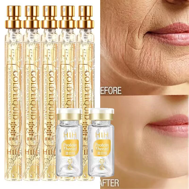 24k Gold Face Serum Active Collagen Silk Thread Firming Anti-Aging Facial Essence Hyaluronic Acid Moisturizer Skin Care Products
24k Gold Face Serum Active Collagen Silk Thread Firming Anti-Aging Facial Essence Hyaluronic Acid Moisturizer Skin Care Products