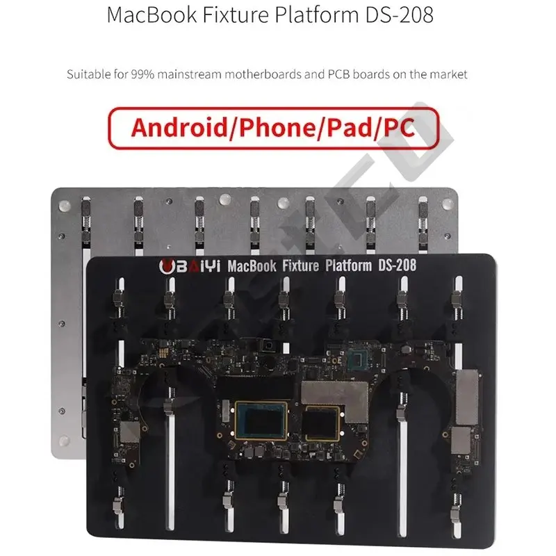 BAIYI DS-208 PCB Fixture Motherboard Soldering Platform for Macbook Android Phone Spare Parts Chip Holder Fixing Repair Tool
BAIYI DS-208 PCB Fixture Motherboard Soldering Platform for Macbook Android Phone Spare Parts Chip Holder Fixing Repair Tool