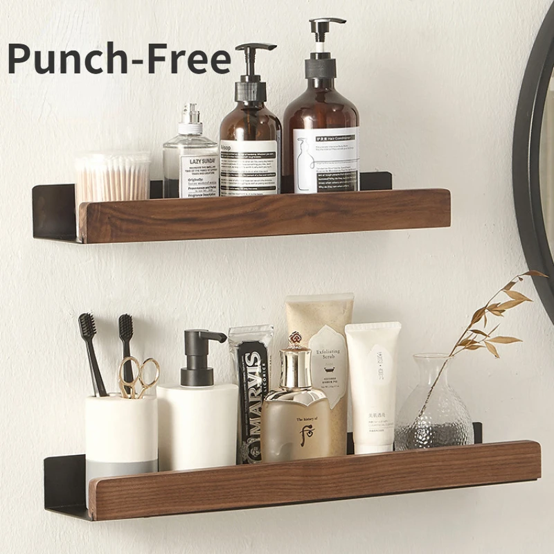 Solid Wood Bathroom Shelving Wall Mounted Toilet Storage Holder Punch-Free Shampoo Shelf Shampoo Rack Bathroom Accessories
Solid Wood Bathroom Shelving Wall Mounted Toilet Storage Holder Punch-Free Shampoo Shelf Shampoo Rack Bathroom Accessories