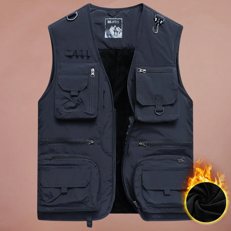 Multi Pocket Tooling Plush Warm Vest Men's Autumn And Winter Outdoor Quick Dry Mountaineering And Fishing Photography Loose Vest
Multi Pocket Tooling Plush Warm Vest Men's Autumn And Winter Outdoor Quick Dry Mountaineering And Fishing Photography Loose Vest