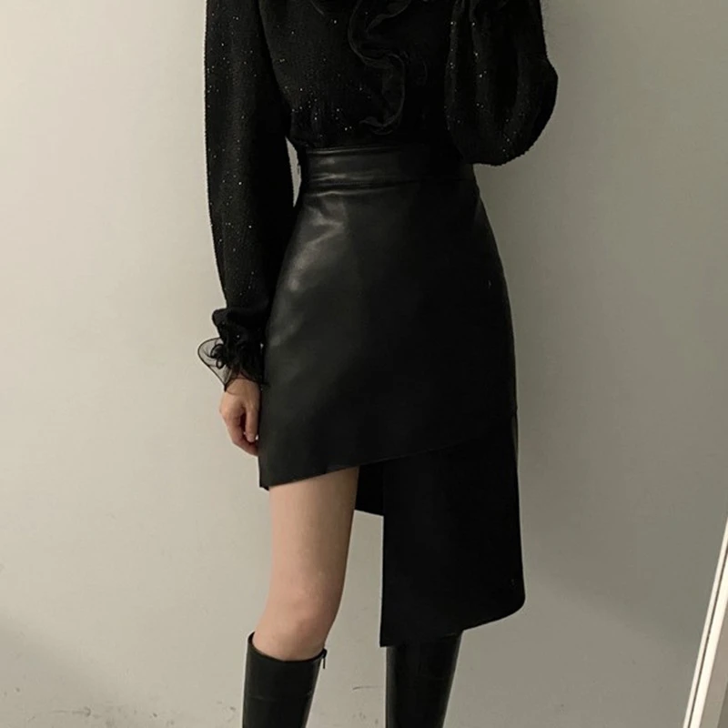 Spring Summer Club Sexy Slim Fashion Club High Waist Women Asymmetrical Skirt Skinny PU Skirts Girl Gothic Sheath Skirt Vintage
Spring Summer Club Sexy Slim Fashion Club High Waist Women Asymmetrical Skirt Skinny PU Skirts Girl Gothic Sheath Skirt Vintage