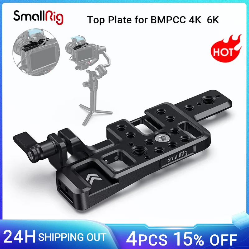 Легкая верхняя пластина SmallRig для Blackmagic BMPCC 4K и 6K, быстросъемная функциональная пластина с направляющей Nato/креплением холодного башмака-2510
Легкая верхняя пластина SmallRig для Blackmagic BMPCC 4K и 6K, быстросъемная функциональная пластина с направляющей Nato/креплением холодного башмака-2510