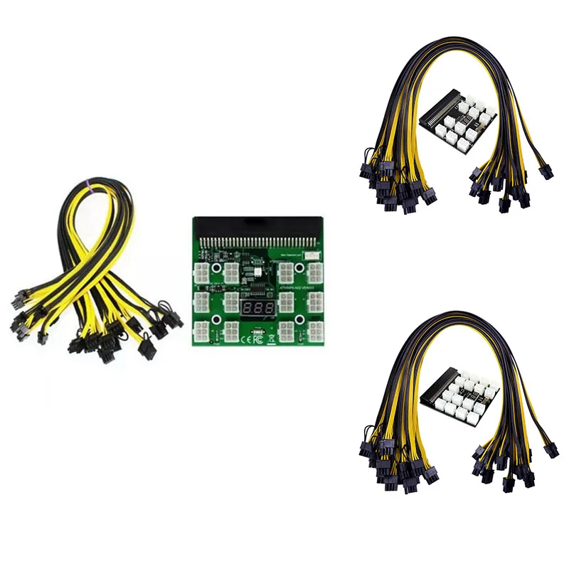 Комплект коммутационной платы с 12 6Pin до 6 + 2 8Pin кабелями питания для HP 1200 Вт
Комплект коммутационной платы с 12 6Pin до 6 + 2 8Pin кабелями питания для HP 1200 Вт