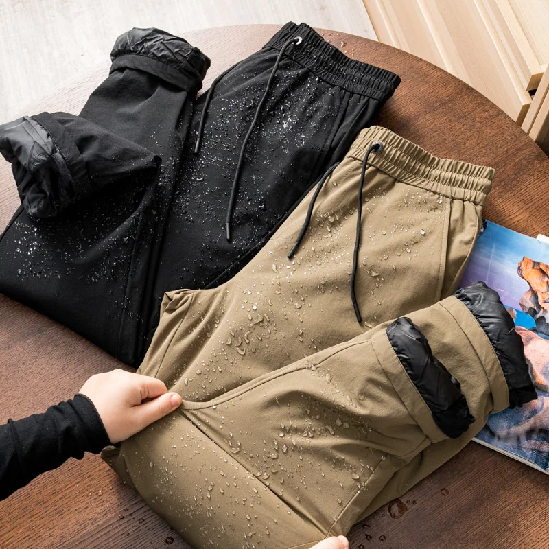 Mens Casual Pants 90% White Duck Down Cold-proof Water Proof Trousers Straight Outside Wear Winter Thick Warm Pant
Mens Casual Pants 90% White Duck Down Cold-proof Water Proof Trousers Straight Outside Wear Winter Thick Warm Pant