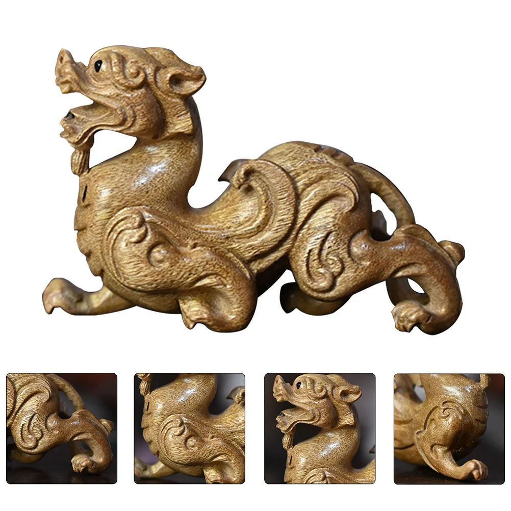 Wood Statue Ornament Desktop Pixiu Sculpture Decor Wooden Ornament Wooden Craft
Wood Statue Ornament Desktop Pixiu Sculpture Decor Wooden Ornament Wooden Craft